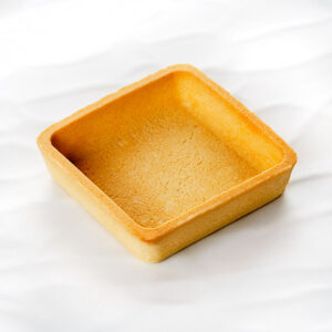 Tartaleta cuadrada dulce o salada de 7x7 cm, 1,9 cm de altura. Lista para rellenar.